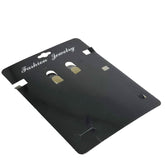 Paper Necklace Chain Jewellery Display Cards 19x14 CM (10 Pieces) Rectangle Black